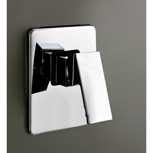 Modern Bath Shower Faucet Mixer Valve Solid Brass Chrome In Wall Covert Fixed Rotatable Single Function Actuated Toilet AZPJ029