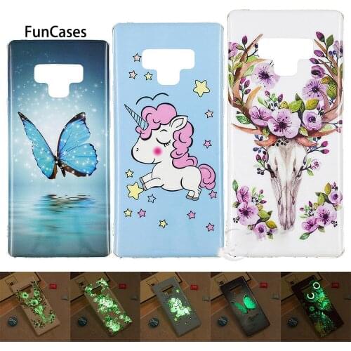 Luminous Case For Samsung Galaxy Note 9 SM N960 N960U TPU Soft phone case For Samsung Note9 SM-N960U SM-N960N Phone Back Cover