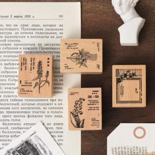 Vintage Plant Flower Hobby DIY Stamps Planner Diary Decorative Cards Making Scrapbooking Material Crafts Supplier Hot Sale