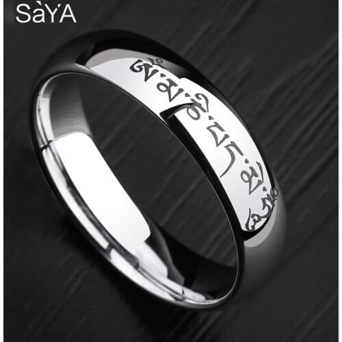 Tungsten Rings Dome Band for Women Men, Free Engraving, Customized