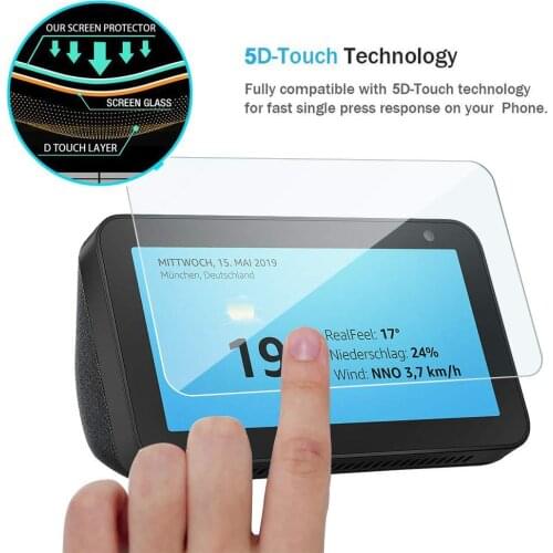 For Amazon Echo Show 5 Scratch Resistance Screen Protector Tempered Glass For Amazon Echo Show 5 8.0" HD Protective Glass Film