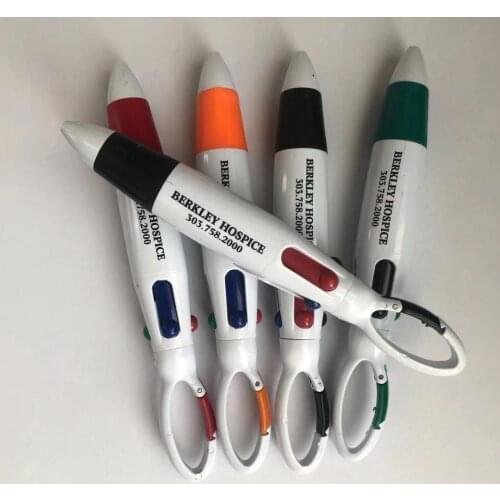 4 color ink pen best sales ballpoint pen brand logo 1000pcs customized pen free pen