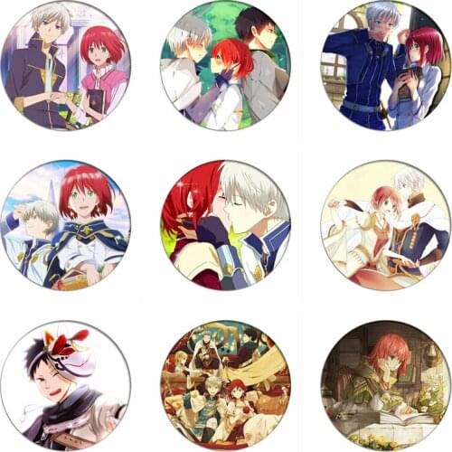 Akagami no Shirayukihime Cosplay Backpack Badges Shirayuki Icon Anime Collection Zen Wistalia Kurarinesu Breastpin for Clothing