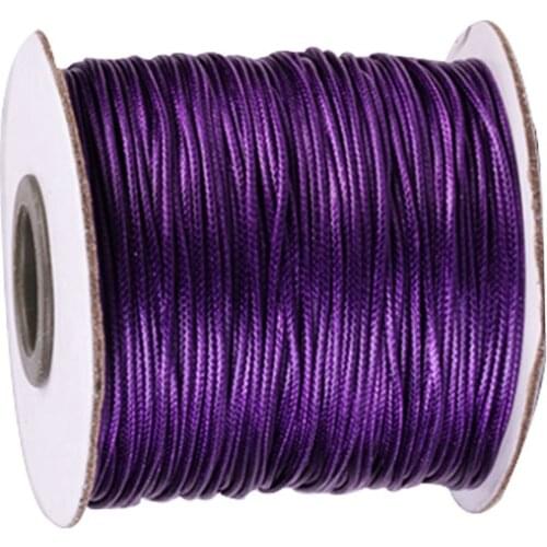 0.5mm Purple Korea Polyester Wax Cord Waxed Cord Thread+DIY Jewelry Bracelet Necklace Wire String Accessories 200yards/roll