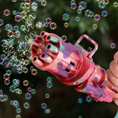 1PC Beach Outdoor Toy for Kid Interactive Automatic Toy for Baby Gatling Bubble Maker Multicolor Toy Wedding Celebrating F3ME