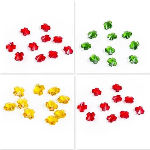 10 PCS Cross Butterfly Crystal Sunglasses Crystal Prism Chandelier Accessory Charm DIY Bracelet Necklace Jewelry Accessory 13MM