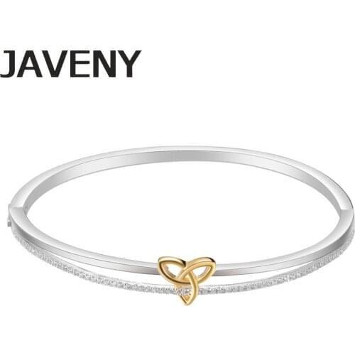 925 Silver Fine Jewelry CZ Cubic Zirconia Celtics Knot Wedding Bridal Bangle Bracelet for Women Girls 10pcs Lot Wholesale