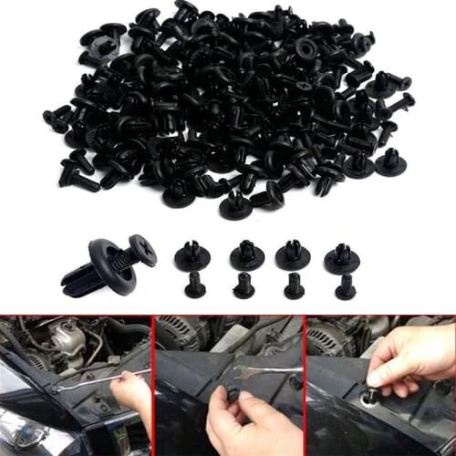 100Pcs Universal Mixed Auto Fastener Car Bumper Clips Retainer Car Fastener Rivet Door Panel Fender Liner Screw Clip For All Car