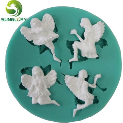 4 Angels Fondant 3D Silicone Cake Mold Soap Mold Cake Decorating Tools Ferramentas Bolo Moldes De Silicona For Paste Americana