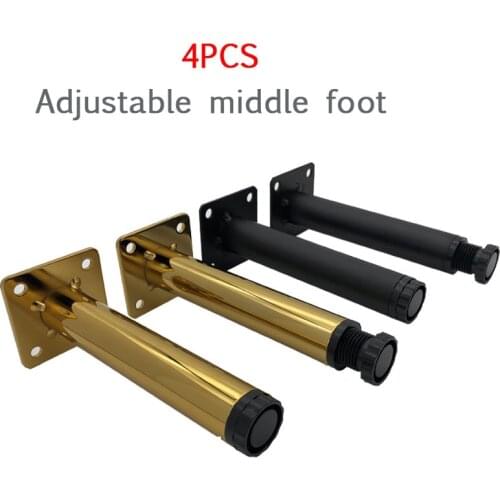 4PCS Metal Supports Adjustable Furniture Feet Anti-slip Anti-vibration Leg Height For Chest Of Drawers Bed Base TV Cabinet Dress