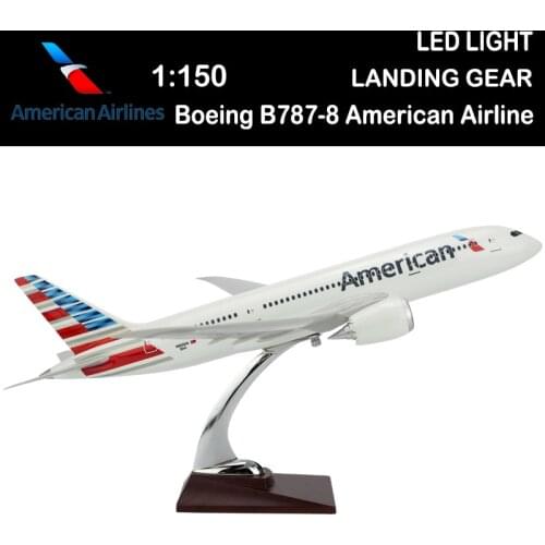43cm 1/150 American Airplane Model Boeing B787-8 Dreamliner Boys Aircraft Toys Alloy Metal Base Diecast Plane Airliner Gift Show