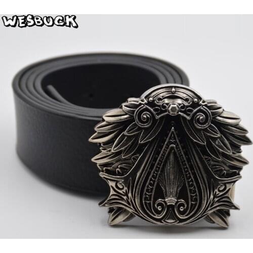 5 PCS MOQ WesBuck Brand Metal Belt Buckles for Man Women Western Buckle Cowboys Cowgirls Paracord Buckle With PU Belt