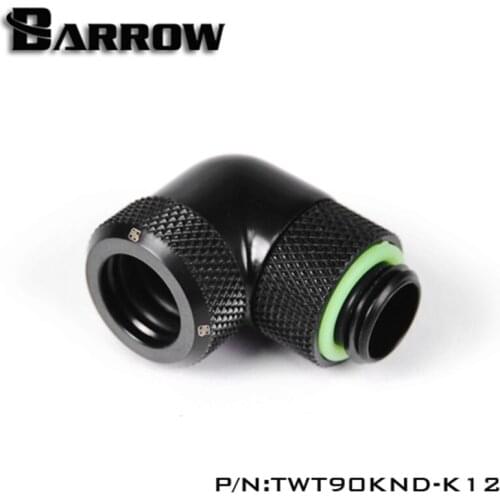 Barrow G 1/4" 90 Degree Rotary Fitting Adapter Water Cooling For OD 12mm Hard Pipe TWT90KND-K12