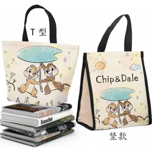 Disney Chip Dale Anime Figures Cartoon Product Cosplay Accessories Customized Lunch Bag Warm Storage Gifts Unisex