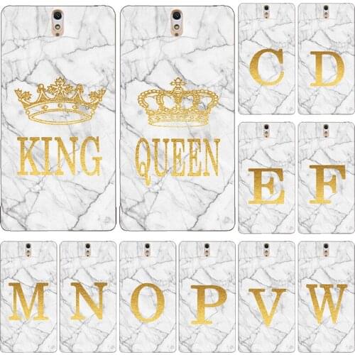 Phone Case for Sony Xperia C5 Ultra / Dual E5553 E5506 E5533 Marble Golden English Letter Fashion Name Back Cover Fundas Shell