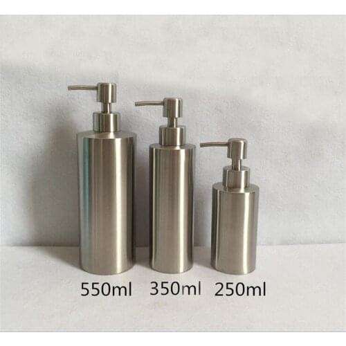 Stainless Steel 250ml 350ml 550ml Liquid soap dispenser Kitchen Bathroom Lotion Pump Bottle Multifunction Sink Detergent Supply