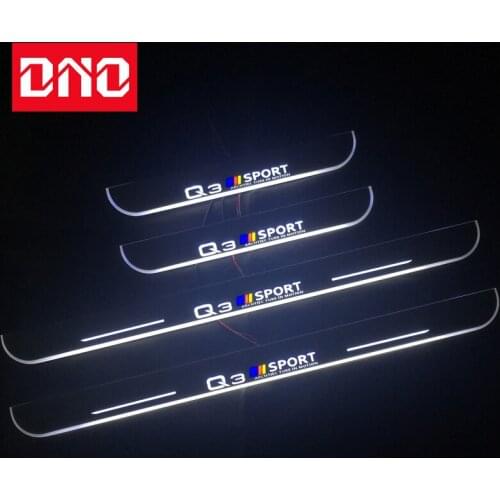 DNO Trim Pedal LED Car Light Door Sill Scuff Plate Pathway Dynamic Streamer Welcome Lamp For Audi Q3 8U 2011 - 2019