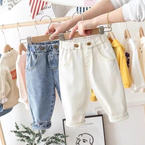 Spring Autumn Clothes Baby Boys Girls Jeans New Childrens Pants Loose Pant Kids Denim Trousers High Quality Children Clothes