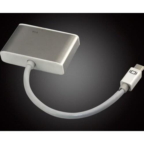 Mini DP display port to hd mi+VGA converter cable mac thunderbolt to projector