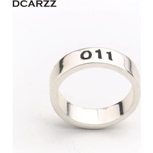 DCARZZ Stranger Things Ring Handstamped Eleven Punk Jewelry Party Wedding Custom Ring Men Gift Stainless Steel Rings Aesthetic