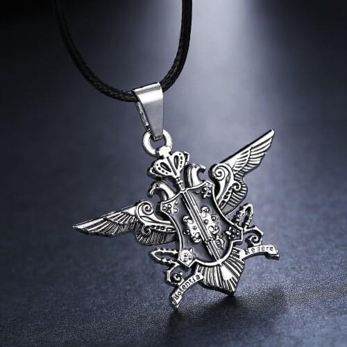 MOSU Hot Anime Black Butler Silver Metal Necklace Sebastian Logo Pendant Cosplay Accessories Jewelry can Drop-shipping