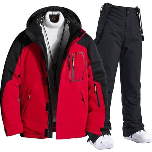 Ski Suit Men Winter Warm Waterproof Outdoor Sports Snow Jackets and Pants Hot Ski Equipment Snowboard Parkas Jacket Men Brand