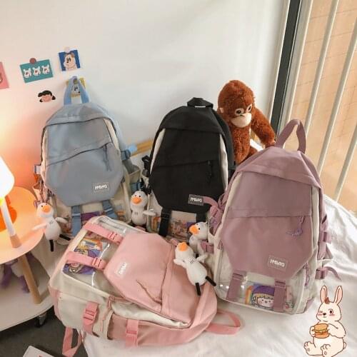 College Student Kawaii Women Backpack Harajuku School Bags Laptop School Backpack Fashion Cute Female Travel Bag