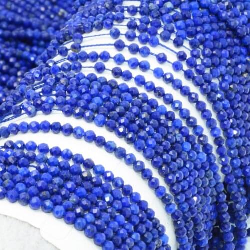 Natural Lapis Lazuli Faceted Round Beads 2mm / 3mm / 4mm