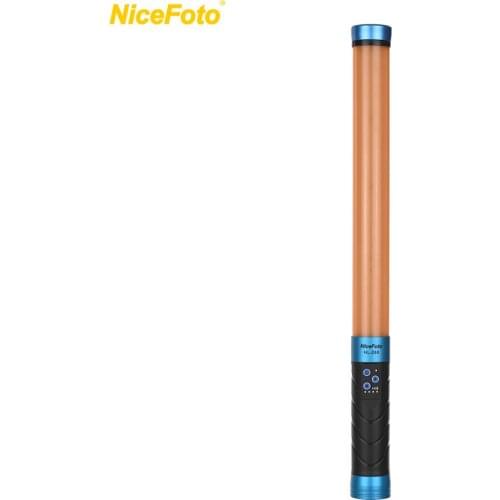 NiceFoto HL-288 Handheld 20W LED Video Light 5500K/3200K Bi-color Ice Light with Battery+Travel Charger for Photography Lighting