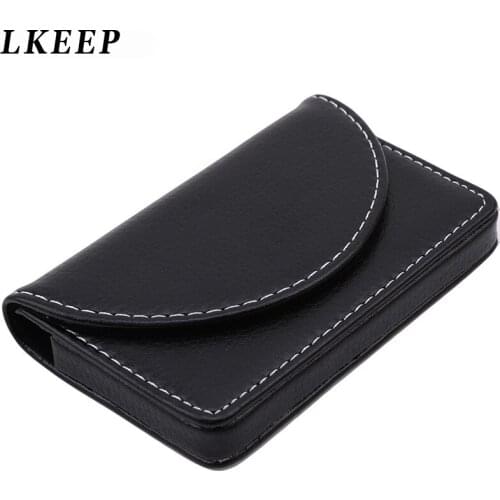 New PU Leather Men And Women Credit Card Holder Single Box Pu Leather Vintage Mini Safe Purse Card Case