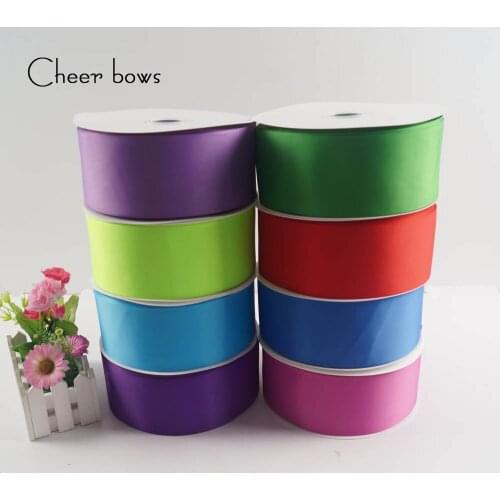 Wholesale 3" 75mm Solid Grosgrain Ribbon DIY Hairbows Accessories Christmas Apparel Sewing Fabric Gifts Packing Wrap