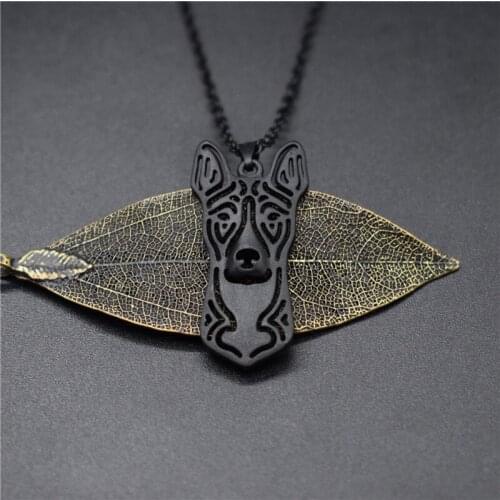 4 Colors New Basenji Charm Necklace Trendy Metal Dog Jewellery Basenji Pendant Necklace Women