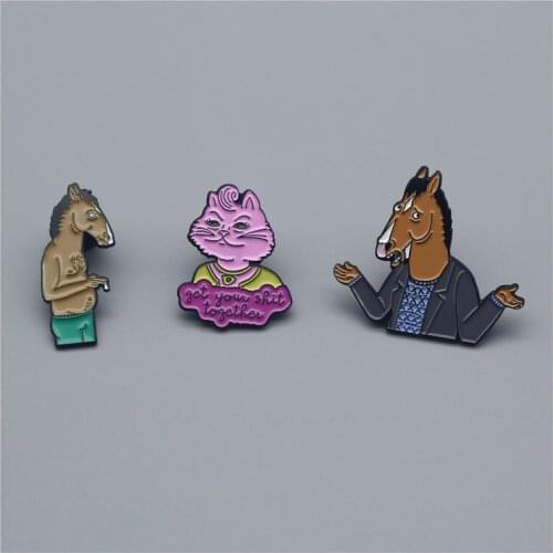 Lovely Anime Metal Badge Cartoon Enamel Pin Cowboy Jacket Backpack Baubles Birthday Gifts for Jewelry Friends