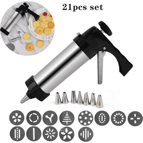 Stainless Steel Cake Cream Decorating Gun Set Nozzles Decorating Tools Pastry Cookie Syringe DIY Cake Decorations Cream Gun