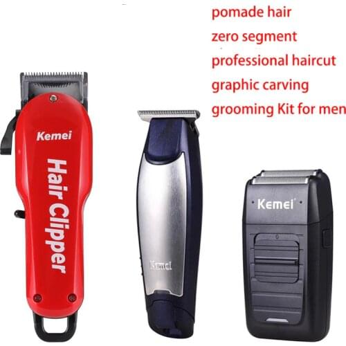 Kemei Professional Hair Clipper Electric Cordless Men Hair Beard Trimmer Barber Haircut Machine Styling Tools for Pomade Hair