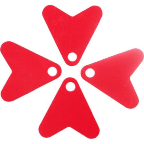 Fishing Spoon Accessories 100pcs/lot Red Heart Shape Fishing Spoon Tail For Bait Fishing Lure Hook Tail DIY Fishing Lures Gear