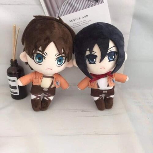 Cute Anime Attack on Titan Plush Doll Toy Levi Ackerman Soft Stuffed Pillow Kids Gift 20cm