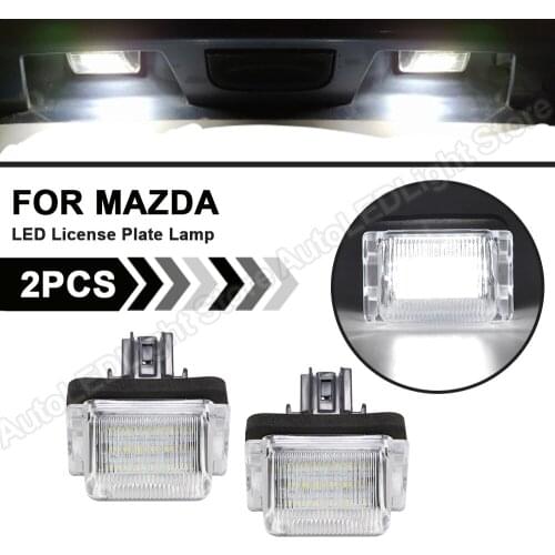 2Pcs For Mazda 5 Mazda5 2012 2013 2014 Mazda CX-9 CX9 2007-2015 LED License Plate Light Number Plate Lamp D35051270E