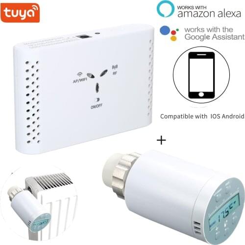 SEA801-APP Temperature Controller Heating Accurate TRV Thermostatic Radiator Valve Programmable Voice Remote Control Thermostat
