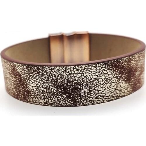 TOTABC Vintage Hand Women Leather Bracelet Bangles Male Rainbow Magnetic Charms Bracelet Festival Jewelry Gift Wristbands