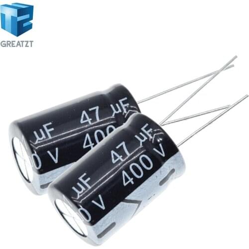 GREATZT 10pcs 400V 47UF electrolytic capacitor 47UF 400V 105C 16x25mm