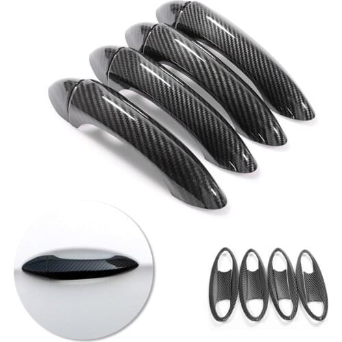 For Chevrolet Cruze 2015 2016 2017 2018 Car-styling Exterior Door Handle / Door Bowl Carbon Fiber Texture Cover Decor