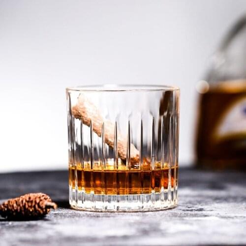 Japanese striped whiskey glass bar classic cocktail glass Vintage spirits glass wine cup