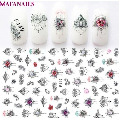 1Pcs Snowflake Lavender Water Decals Flower Water Transfer Decal Sliders Manicure Tattoo Stickers for Nail Art Decoration #F199