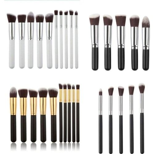 10 pcs Makeup brush Kit powder brush holder Soft Brush Tools Kit Eye Liner Soft natural-synthetic HairBeauty Brushes Kit