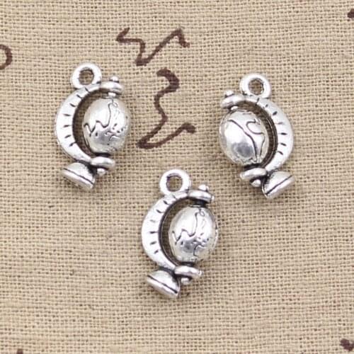 12pcs Charms Tellurian Earth Globe 17x12mm Antique Bronze Silver Color Pendants DIYCrafts Making Findings Tibetan Jewelry