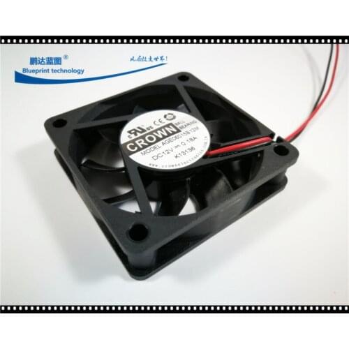 CROWN AGE06015B12M DC 12V 0.18A 60x60x15mm 2-wire Server Cooling Fan