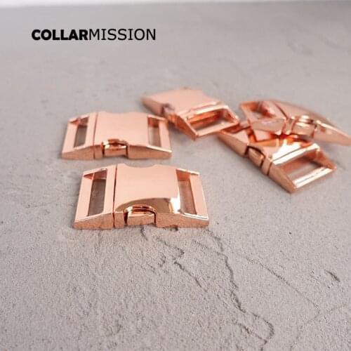 20pcs/lot slider curved side release buckles for 25mm dog collars bags DIY accessorie high quality plated metal buckle CK25M02