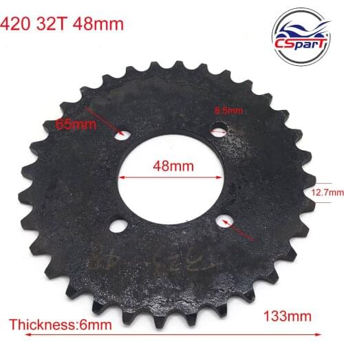 32 Tooth 420 48mm Rear Sprocket Pit Dirt Bike Parts ATV Go Kart 50CC 70CC 90CC 110CC 125CC