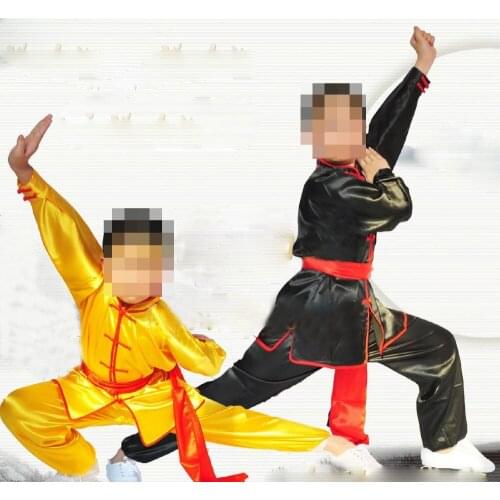 5colors high quality blue/red/black kids&adults kung fu long sleeve suits martial arts clothing sets tai chi training unforms